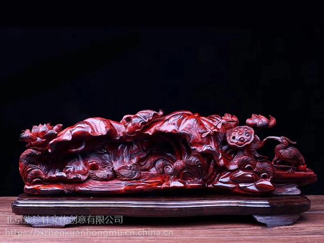 紫珍轩红木工艺摆件批发代理 印度小叶紫檀木雕工艺品 家具装饰摆件